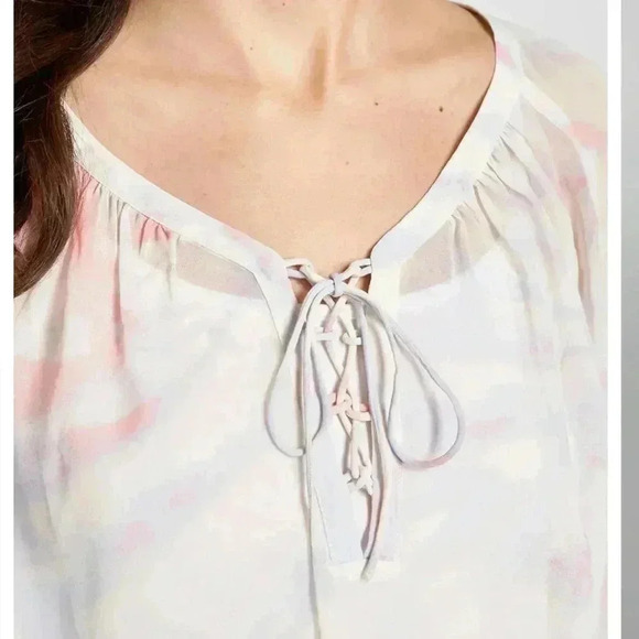 ModCloth Boho I Go Tie-Dye‎ Chiffon Blouse - Size M - Picture 4 of 4